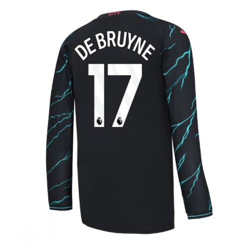 Echipament fotbal Manchester City Kevin De Bruyne #17 Tricou Treilea 2023-24 maneca lunga